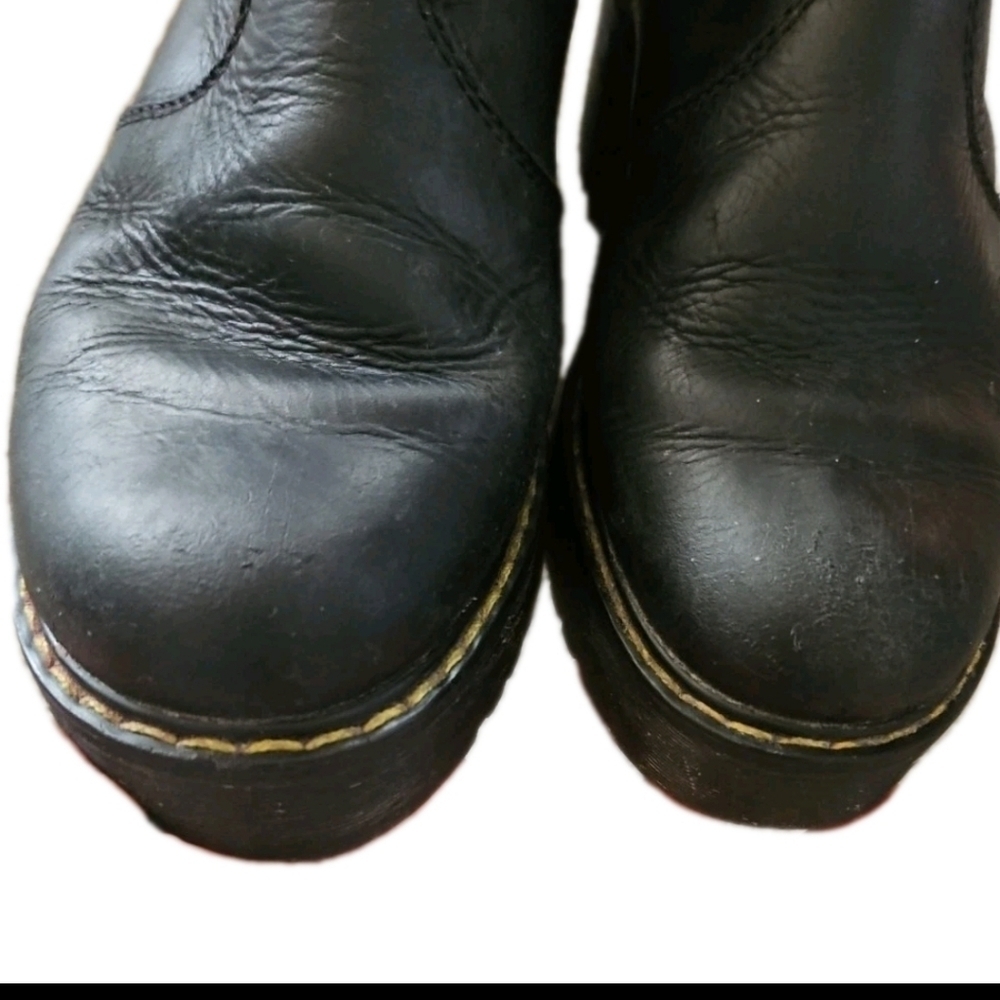 Dr. Marten Black Womens Rometty Wyoming Leather Platform Pull On Chelsea Boots 7 - Picture 7 of 14
